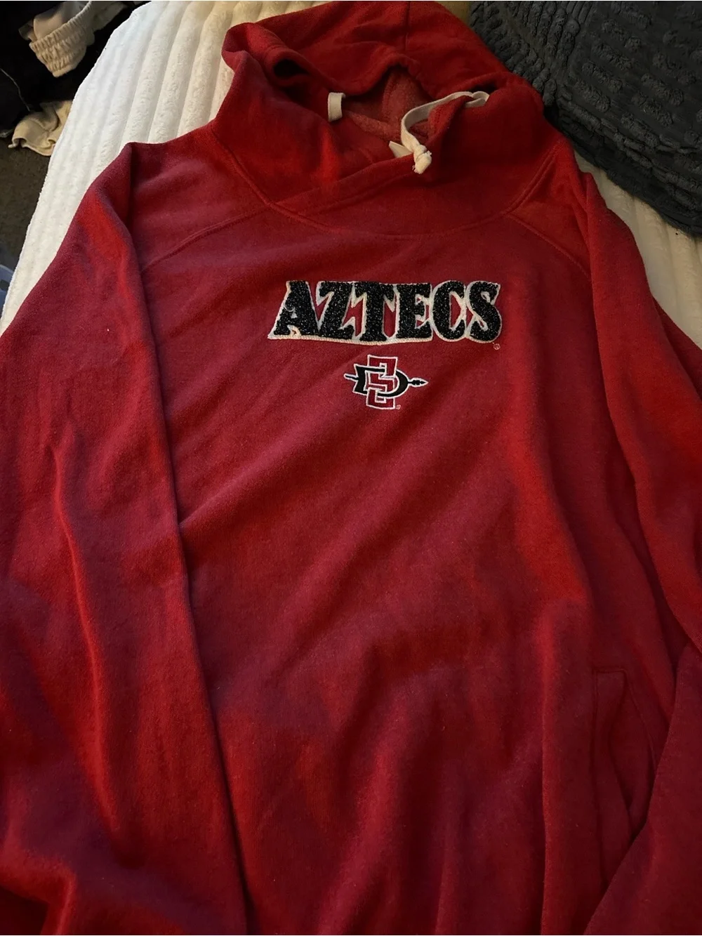 Red San Diego state Aztecs Pullover Hoodie -